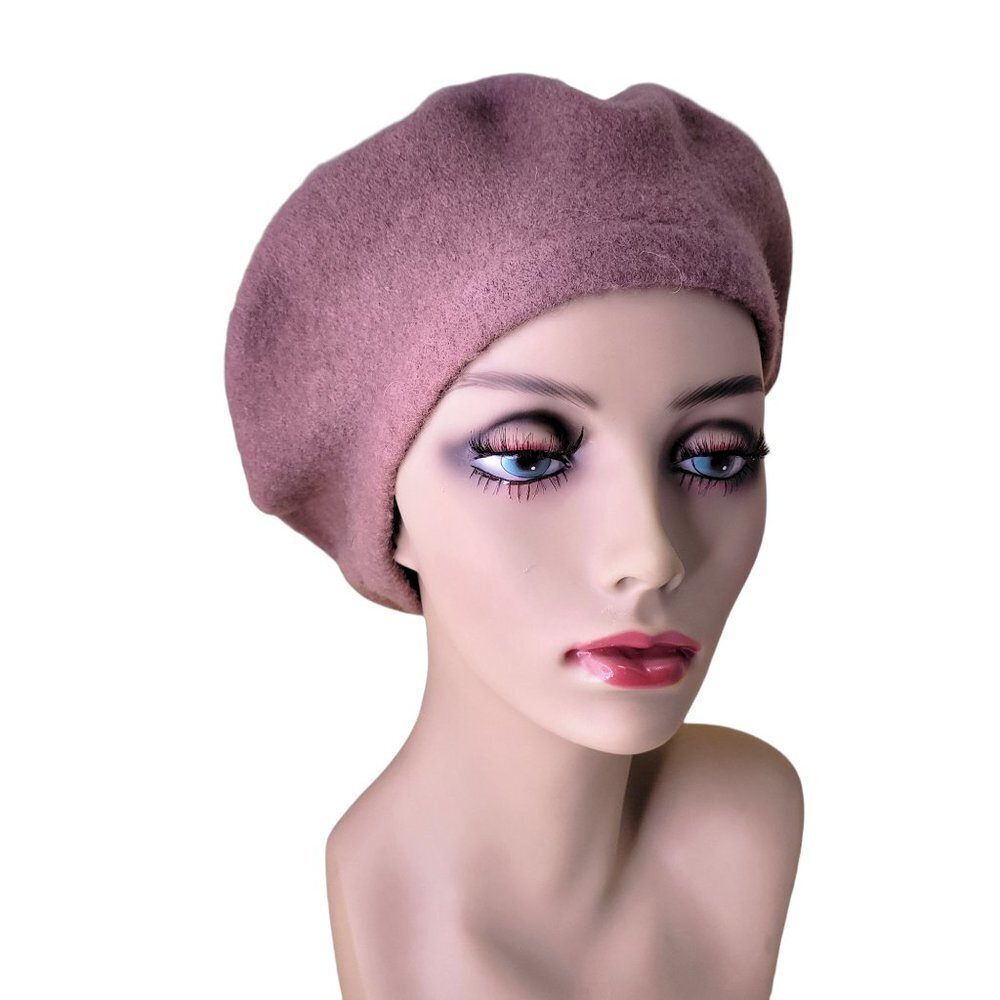 𝅺WOOL Classic Solid Camel Brown French Classic Beret - Picture 8 of 10